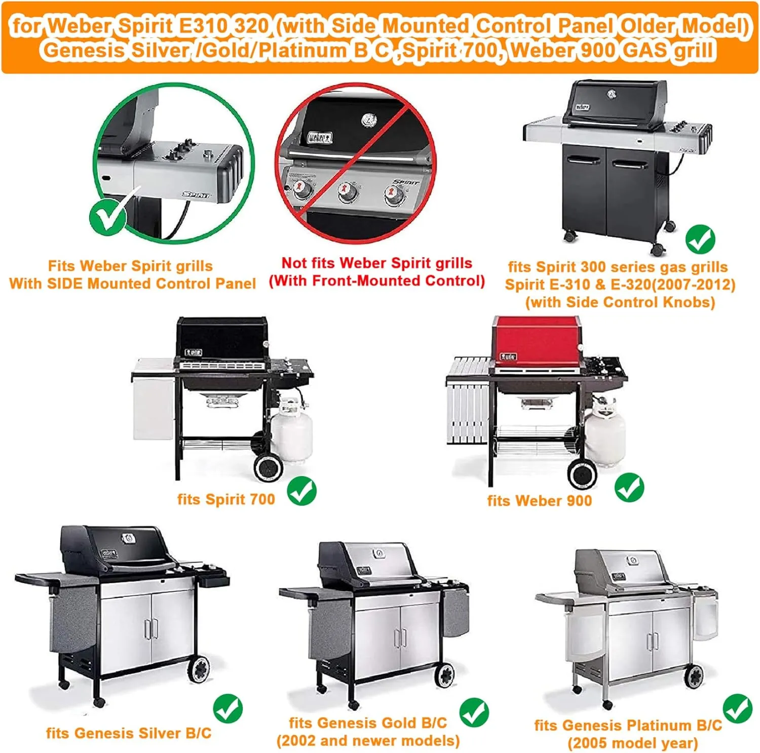 SafBbcue 7513/80633 Warming Rack for Weber Genesis 1000 to 5500 Spirit 700 Genesis Silver B & C Gold B and C Genesis Platinum I & II Grills #88719 Parts for Weber 900 Gas Grill, 24.9"x 4.7"x 4"