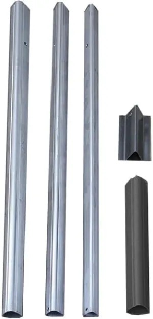 S&K Telescoping Bat House Tri-Pole with Ground Socket, 15' - Durable Aircraft Aluminum, Includes Adapter for Bat House