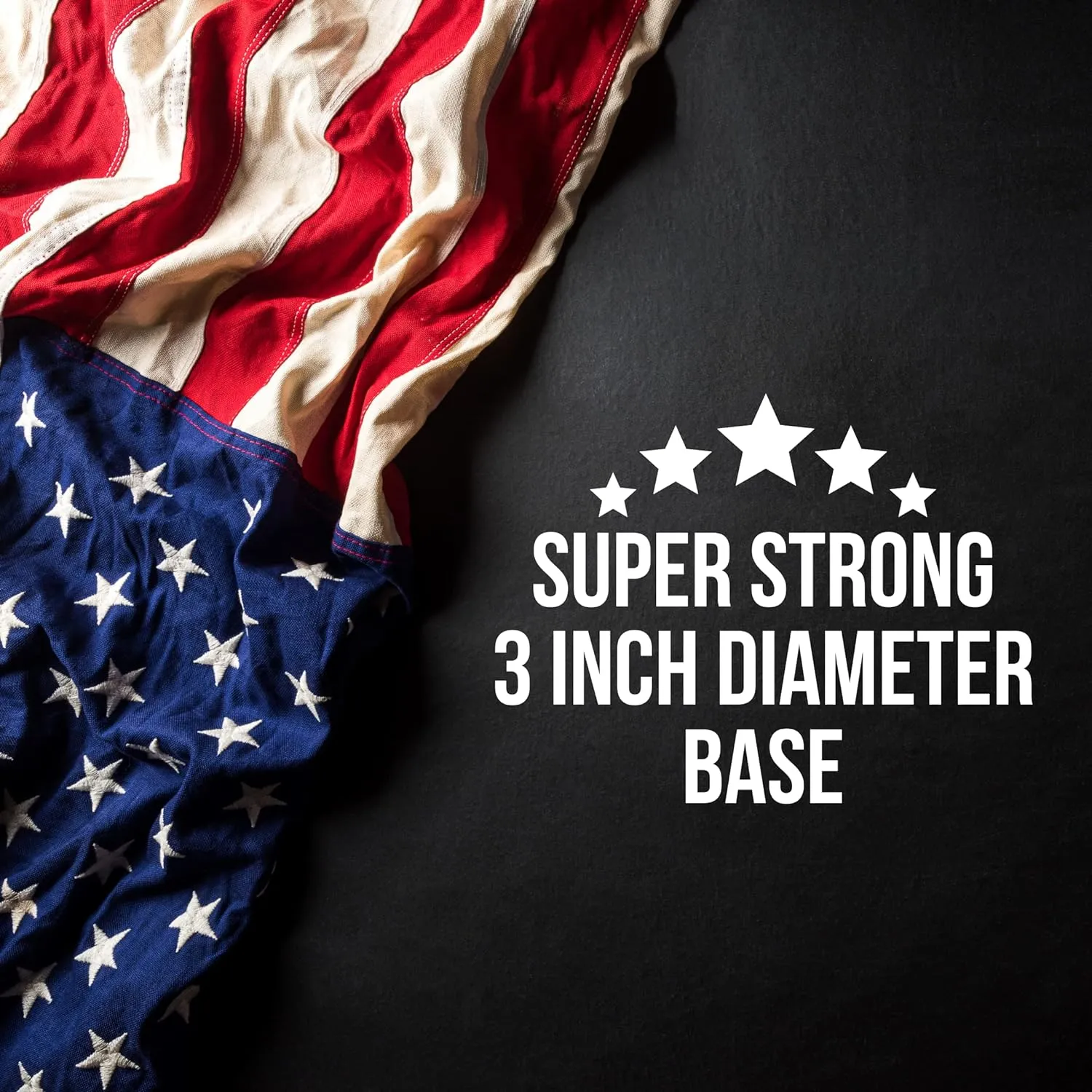 Service First Black 20FT Heavy Duty Telescoping Freedom Edition Flagpole Kit
