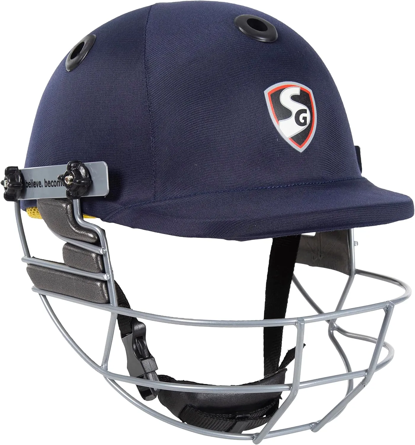 SG Blaze tech Cricket Premium Helmet, (Blue, Black, Green Color)