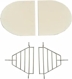 Shengyongh CPR324 (2-Pack) Ceramic Heat Reflector Plates for Primo Oval XL and Oval G 420 Gas Grill