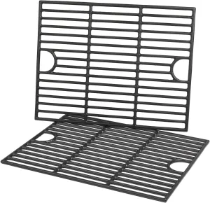 SHINESTAR Grill Grates Replacement Parts for Home Depot Nexgrill 720-0830H, 720-0670A, 720-0783E, 5 Burner 720-0888, 720-0888N, Cast Iron, 17 x 13 1/4 Inch, 2 Pack