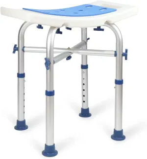 Shower Stool Heavy Duty 500Lbs, Tool-Free Assembly, Anti-Slip, Sturdy Height Adjustable Bath Chair, Narrow Bathtub Shower Saet for Elderly, Senior, Handicap & Disabled