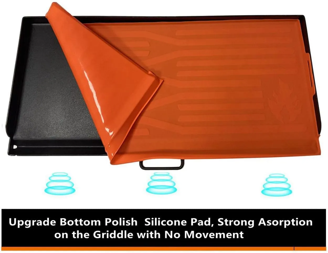Silicone Griddle Mat Cover compatible with Camp Chef 2 Burners Fry Griddle Accessory- 32 Inch All-Encompassing Coverage Heavy Duty Food Grade Grill Buddy, All Season Grill Surface Protective