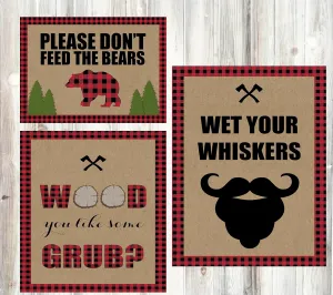 Silly Goose Gifts Lumberjack Camping Outdoor Themed Party Food Table Decorations