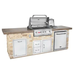 Single Grill BBQ Island - Premier Q