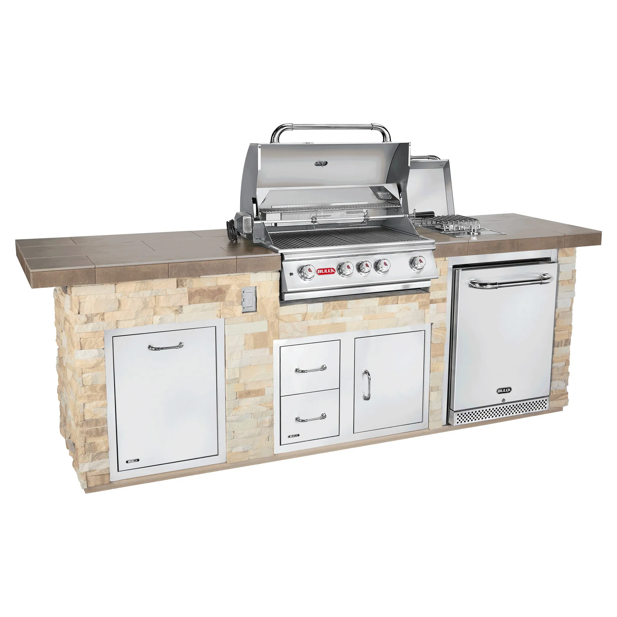 Single Grill BBQ Island - Premier Q