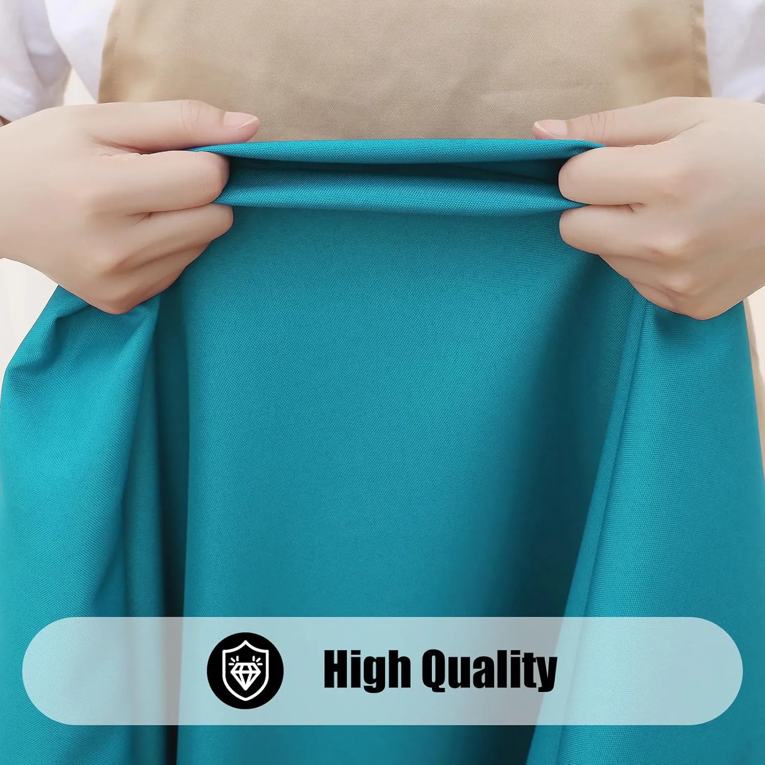 Smiry Rectangle Picnic Table Cloth 2 Pack, Waterproof Elastic Fitted Tablecloths for 6 Foot Tables, Washable Polyester Table Cover for Camping, Indoor and Outdoor (Teal, 30"x72")