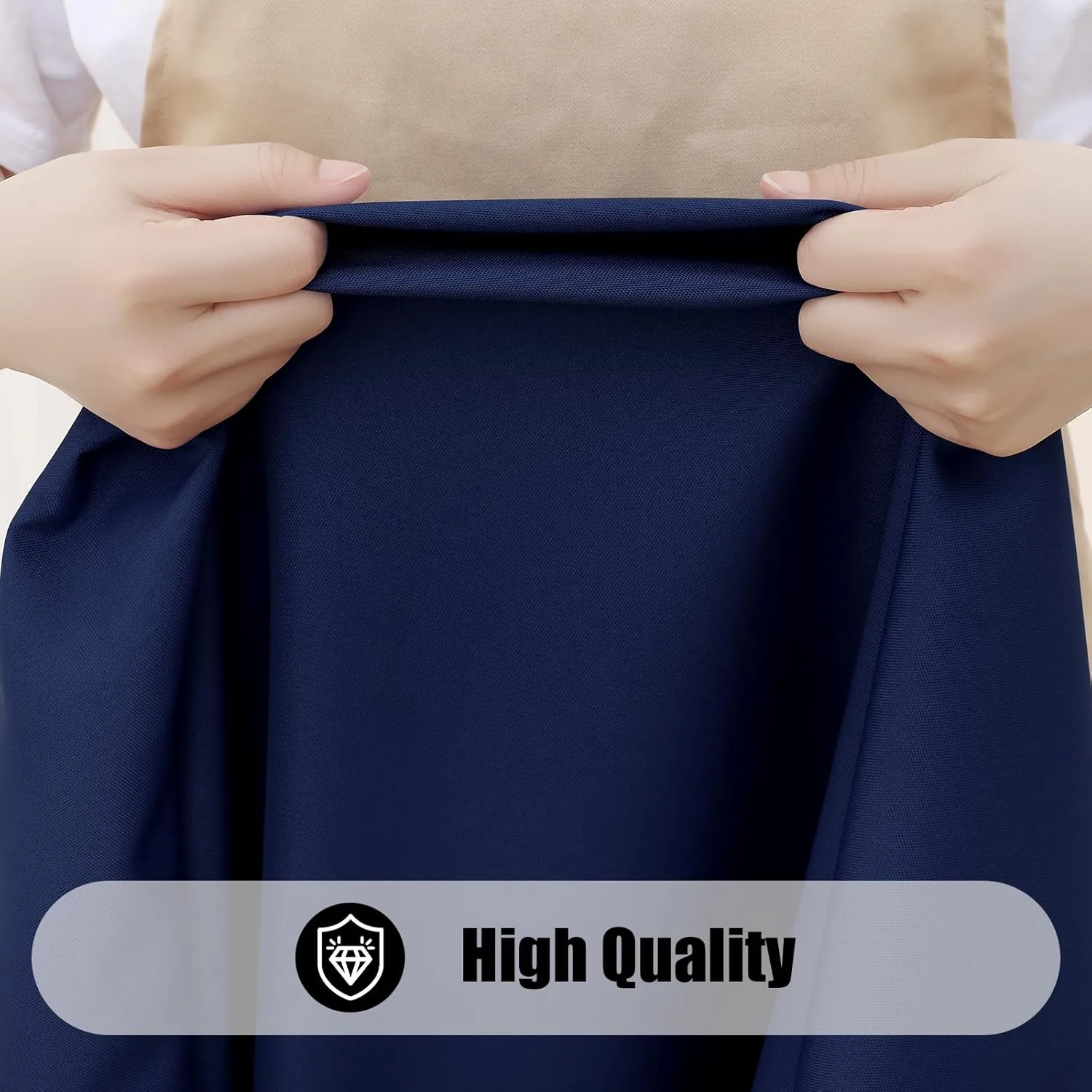 Smiry Rectangle Picnic Table Cloth 6 Pack, Waterproof Elastic Fitted Tablecloths for 6 Foot Tables, Washable Polyester Table Cover for Camping, Indoor and Outdoor (Navy, 30"x72")