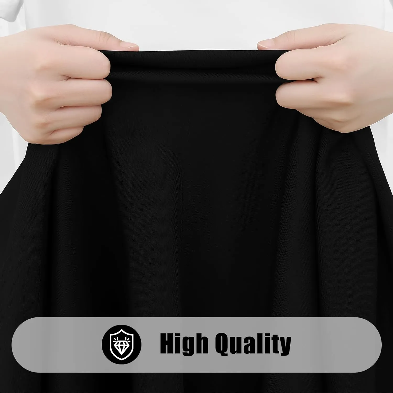 Smiry Rectangle Picnic Table Cloth 6 Pack, Waterproof Elastic Fitted Tablecloths for 6 Foot Tables, Washable Polyester Table Cover for Camping, Outdoor and Indoor (Black, 30"x72")
