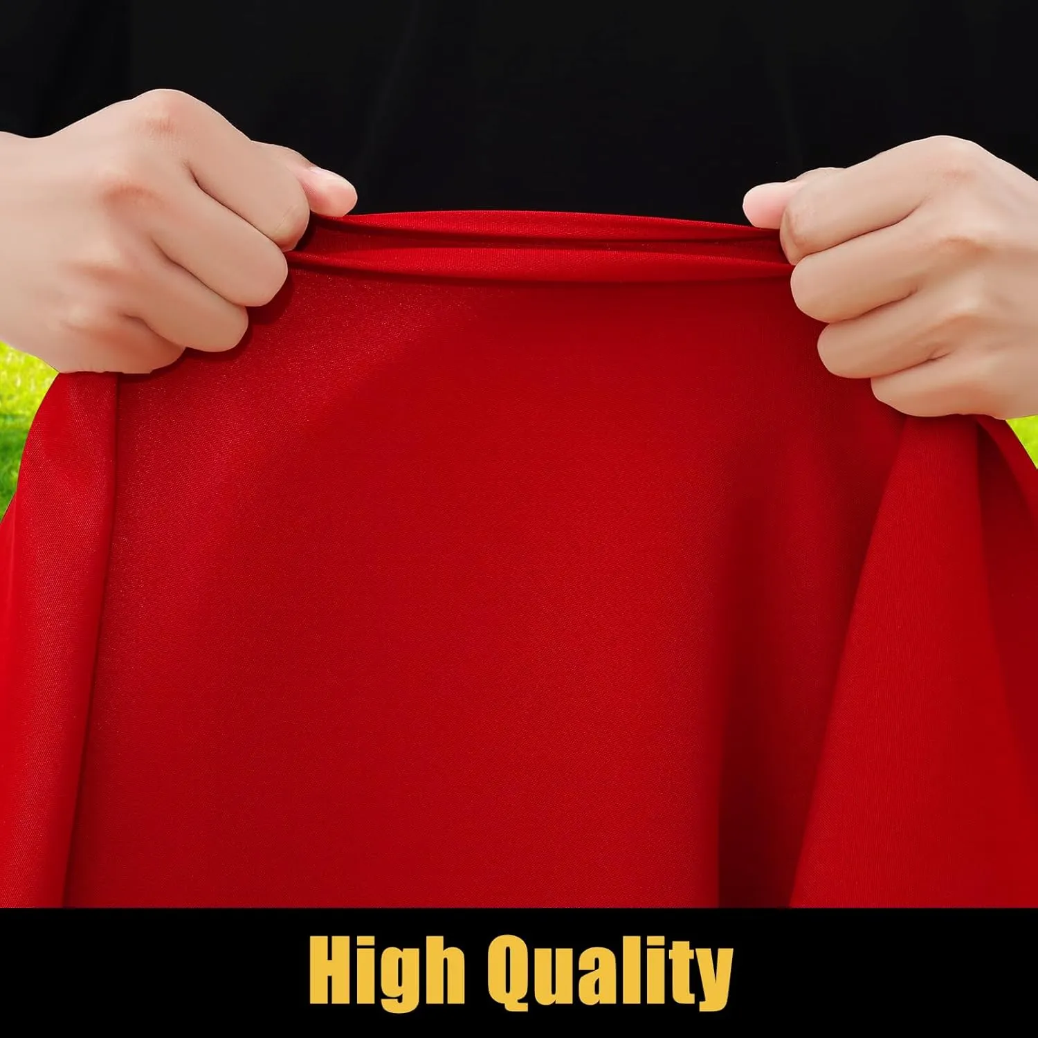 Smiry Rectangle Picnic Table Cloth, Waterproof Elastic Fitted Tablecloths for 6 Foot Tables, Washable Polyester Table Cover for Camping, Indoor and Outdoor (Red, 30"x72")