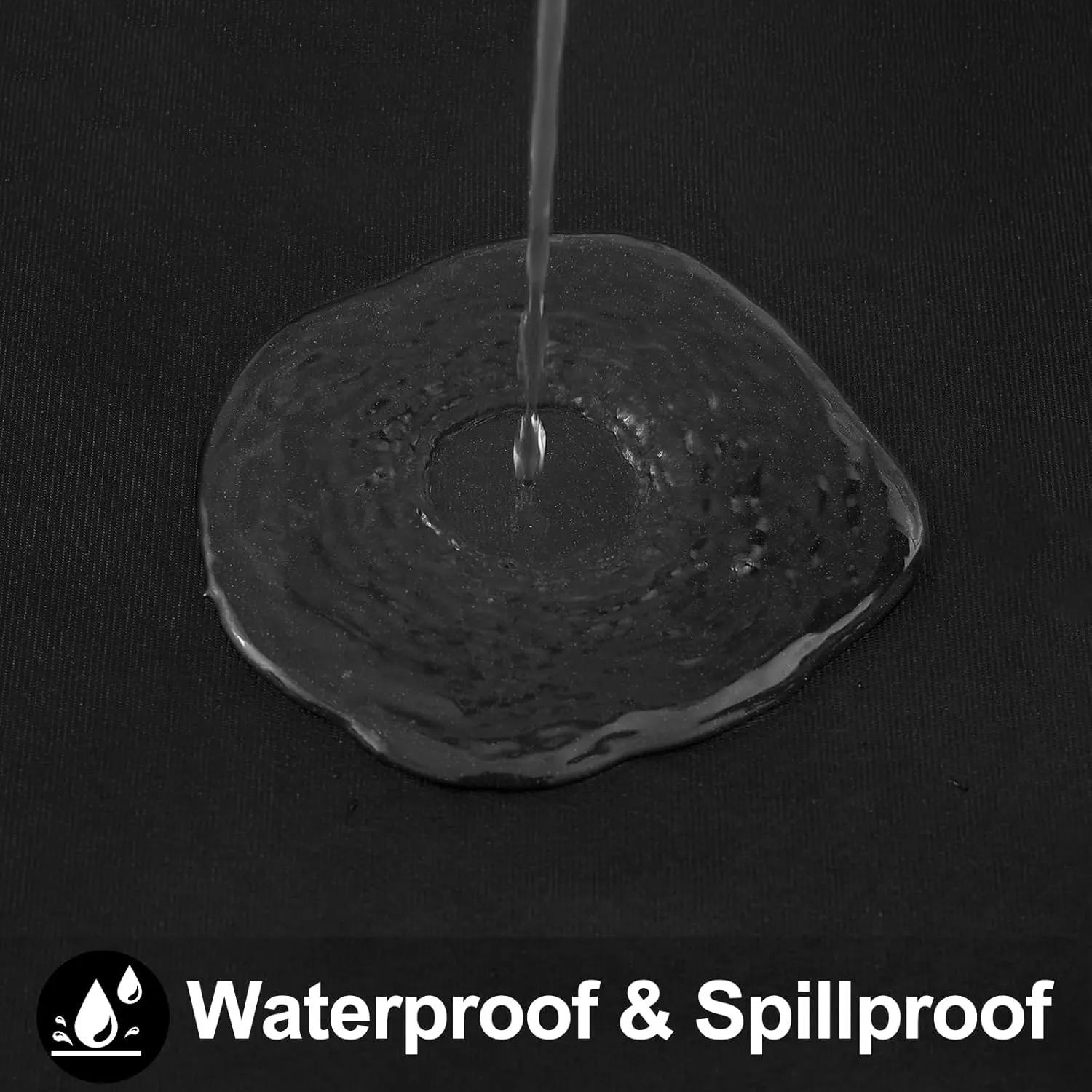 Smiry Rectangle Table Cloth 60x140 Inch, Waterproof Wipeable Vinyl Tablecloths Protector, Oil Spill Proof Plastic Table Cover for Dining, Picnic, Camping, Outdoor, Black