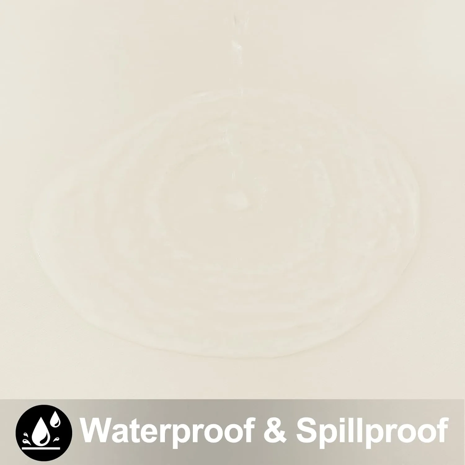Smiry Round Table Cloth 60 Inch, Waterproof Wipeable Vinyl Tablecloths Protector, Oil Spill Proof Plastic Table Cover for Dining, Picnic, Camping, Outdoor, Beige