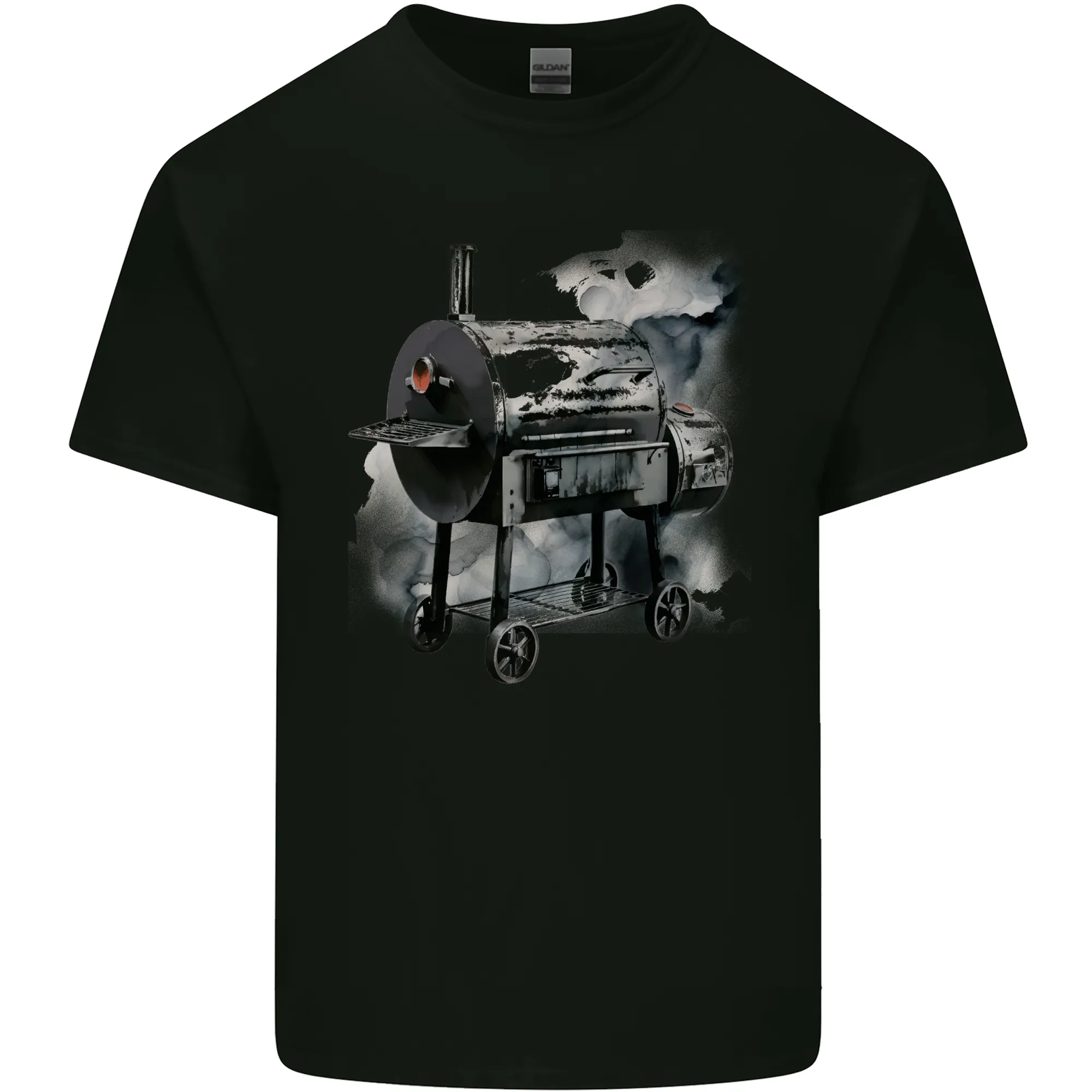 Smokey BBQ Grill Mens Light Cotton T-Shirt