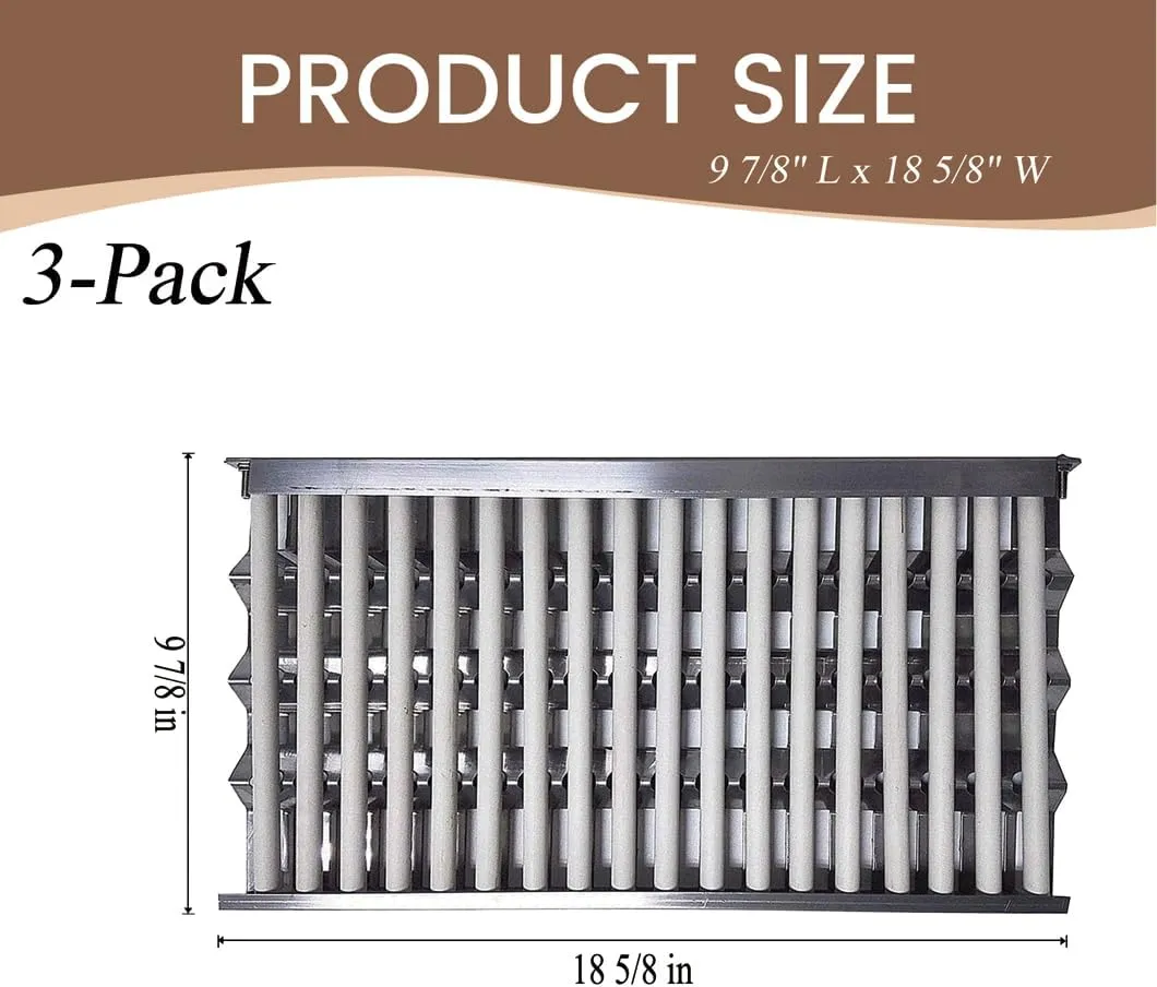 SN291A (3-Pack) 18 5/8" Stainless Steel Cooking Grid for DCS 27DBQ, 27DBQR, 27DBR, 27DSBQ, 27DSBQR, 27FSBQ, 27FSBQR, 36DBQ, 36DBQAR, 36DBQR.
