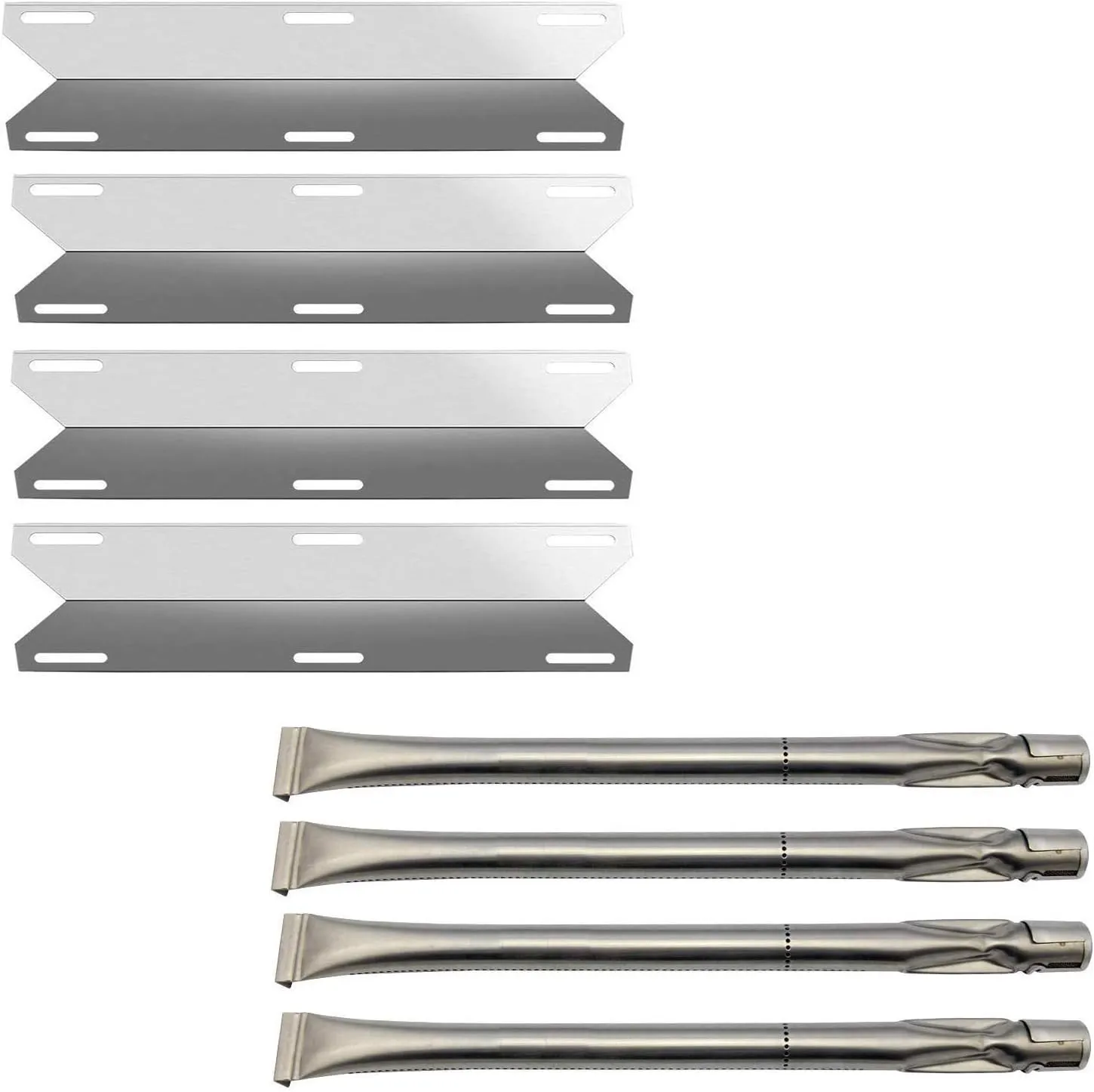 SN3041(4-Pack) SA0361 (4-Pack) 17 5/16" Heat Plate and Burners Relacement for Charmglow 720-0304 Nexgrill 720-0304 Permasteel PG-50400-S and Other Gas Grill Models