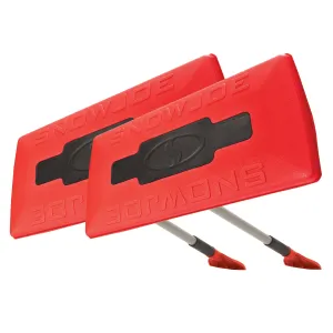 Snow Joe SJBLZD-JMB2-RED 2-Pack Jumbo Telescoping Snow Broom   Ice Scraper, Red