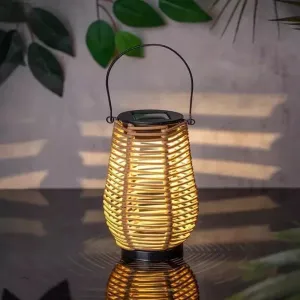 Solar Firefly Mini Lantern Garden Outdoor Decorative Light Table Lamp Black Wire