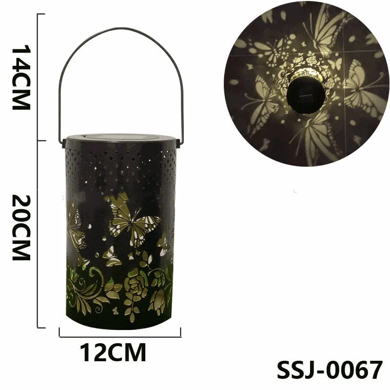 Solar Lantern Butterfly Lamp Lawn Projection