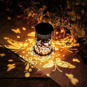 Solar Lantern Butterfly Lamp Lawn Projection
