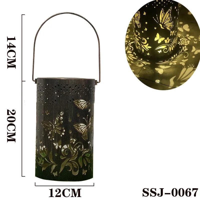 Solar Lantern Butterfly Lamp Lawn Projection