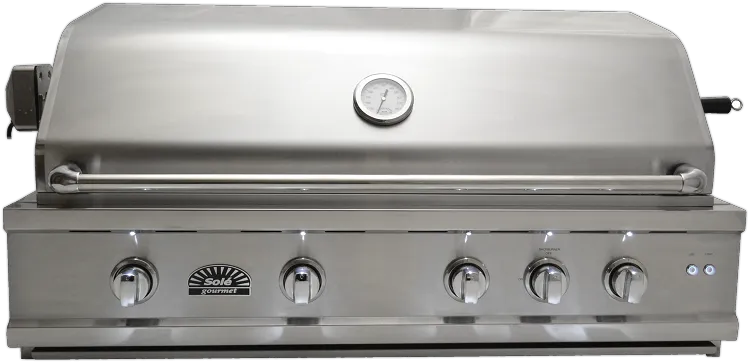Sole 42 Inch Luxury Natural Gas Grill with Lights and Rotisserie