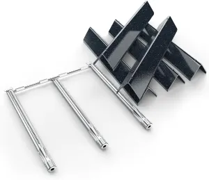 Spirit e310 Grill Parts, 7636 Flavorizer Bars and 69787 Burner Tube Kit for Weber Spirit and Spirit II 300 Series E310 E320 E330 S310 S320 S330 with Front Control, 15.3" Heat Plates & 18" Burners