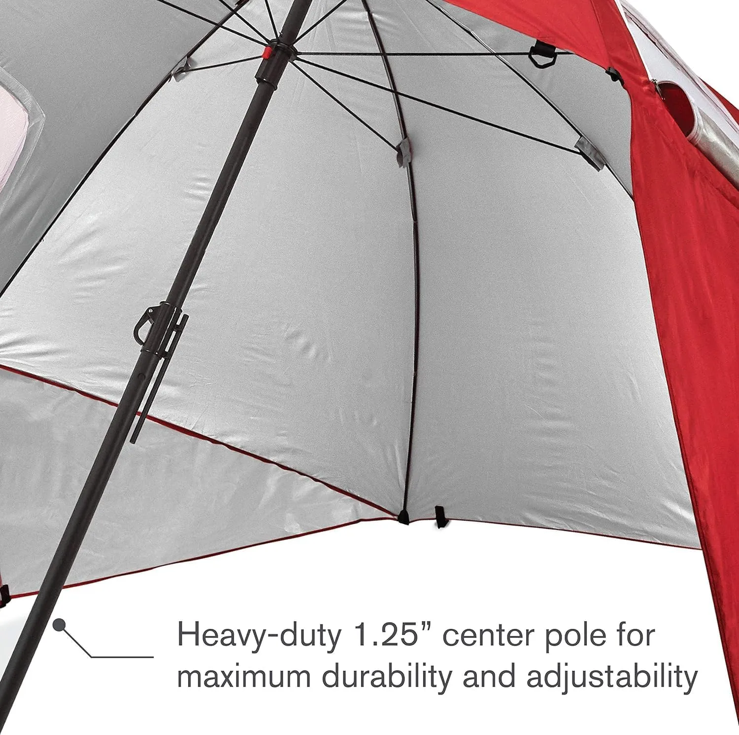 Sport-Brella Super-Brella SPF 50  Sun and Rain Canopy Umbrella for Camping, Beach and Sports Events (8-Foot, Blue)