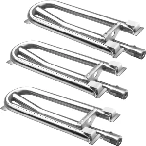 Stainless Steel Grill Burners for DCS BBQ Grills 27DBQR, DCS 36 BGB36-BQARL, DCS 48 BGB48-BQARN, 3 Pack