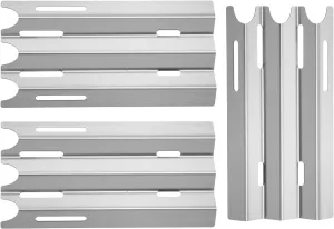 Stainless Steel Grill Heat Plates Heat Shield Burner Cover Flame Tamer, BBQ Gas Grill Replacement Parts Repair Kit for Vermont Castings CF9030, CF9050, VCS5005, VM400, Jenn Air JA460, JA480