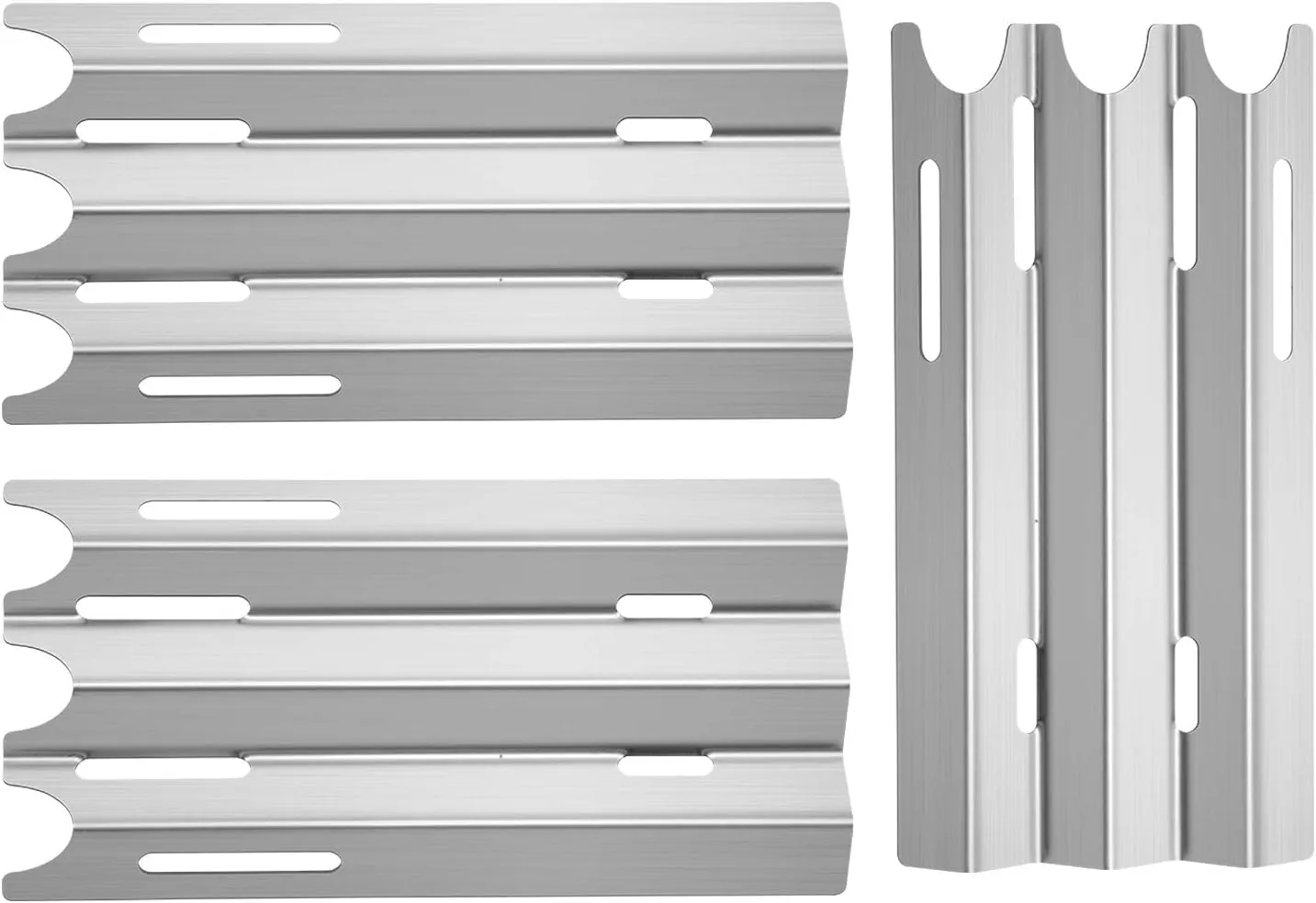 Stainless Steel Grill Heat Plates Heat Shield Burner Cover Flame Tamer, BBQ Gas Grill Replacement Parts Repair Kit for Vermont Castings CF9030, CF9050, VCS5005, VM400, Jenn Air JA460, JA480