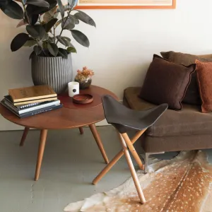 Swags Folding Stool - Dark Chocolate