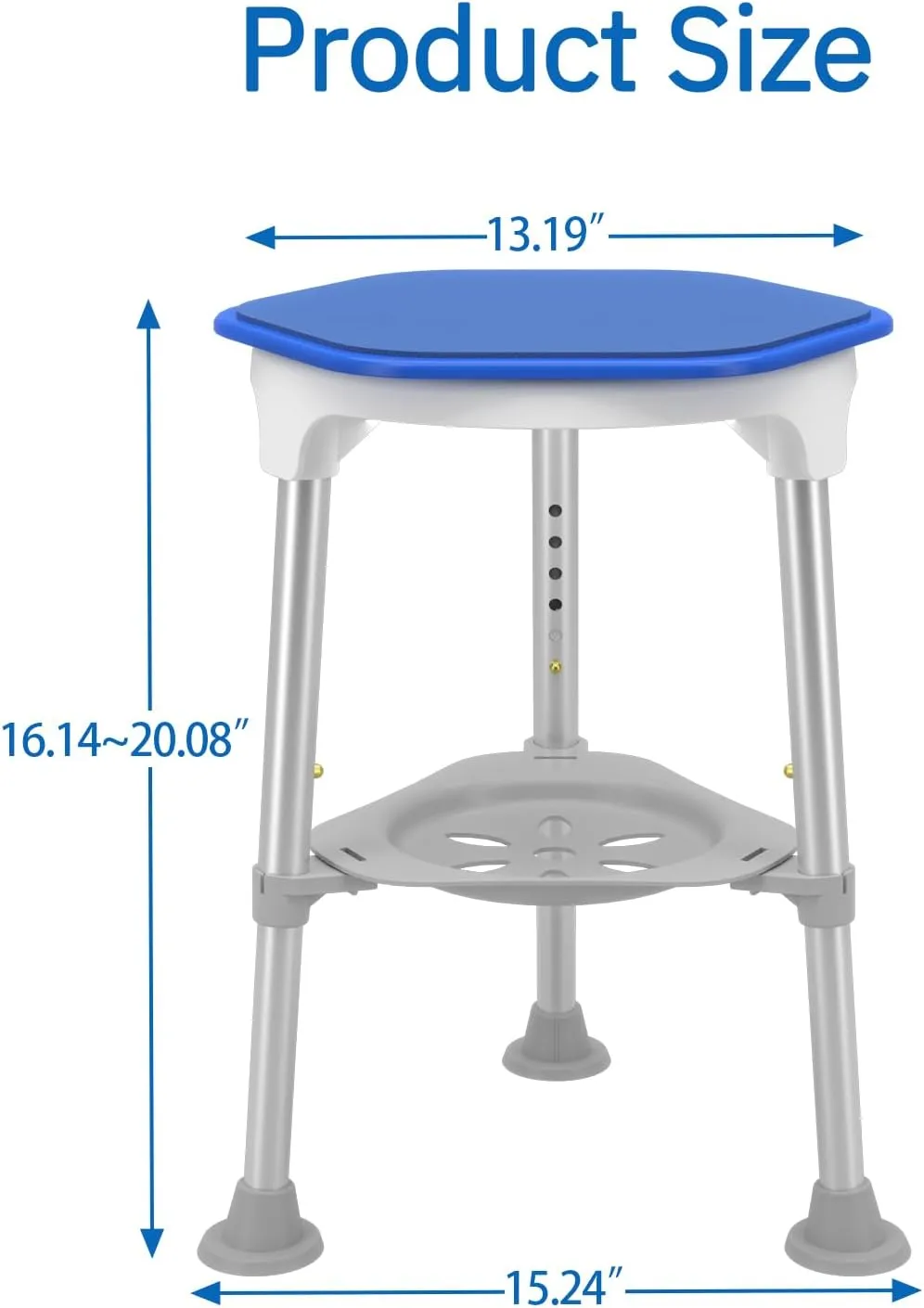 Swivel Shower Chair for Inside Shower, 360 Degree Rotating Seat, Small Shower Stool for Bathtub, Bath Chair for Elderly, Disabled, Adults (300lbs)