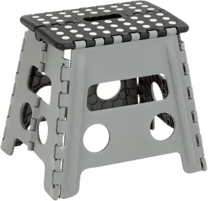 TABURETE CON PELDAÑOS PLEGABLE - NEGRO