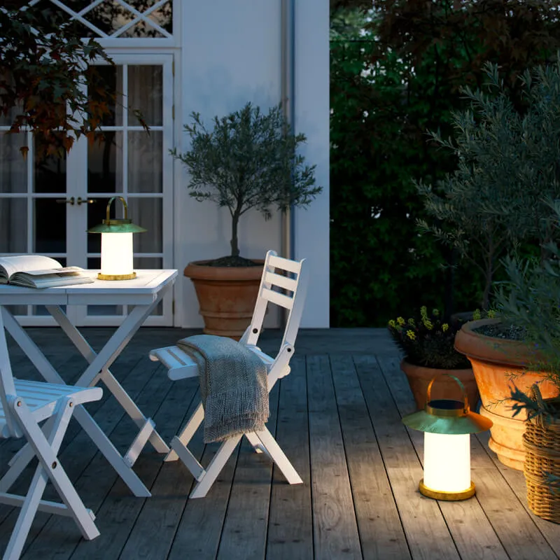 TEMPLE To-Go Portable Outdoor Solar Lantern (avail in Galvanized & Brass)