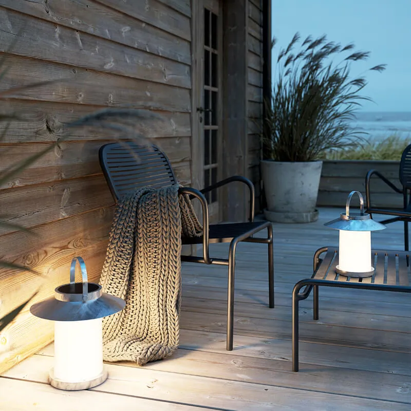 TEMPLE To-Go Portable Outdoor Solar Lantern (avail in Galvanized & Brass)