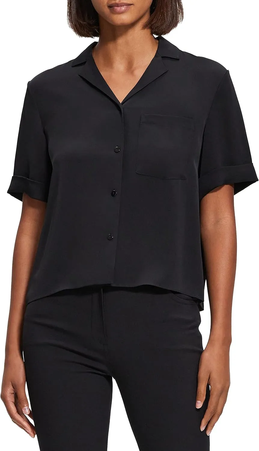 Theory Women's Short-Sleeved Camp Shirt