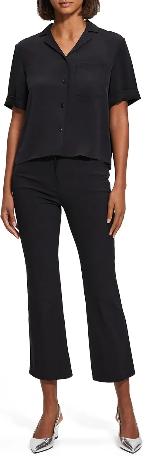 Theory Women's Short-Sleeved Camp Shirt
