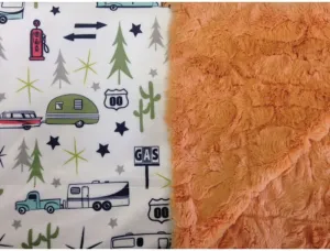 Throw Blanket for Camping - Plush Reversible Camping Blanket for Indoor & Outdoor Settings - Machine Washable Soft Blanket - 100% Polyester Cozy Blanket with Retro-Inspired Patterns, Camp Casual