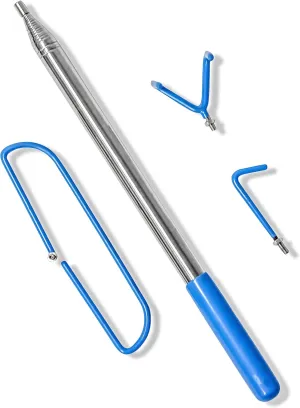 Trademark Innovations Disc Retriever Disc Golf Retriever Pole Telescoping Disc Golf Retriever, Blue