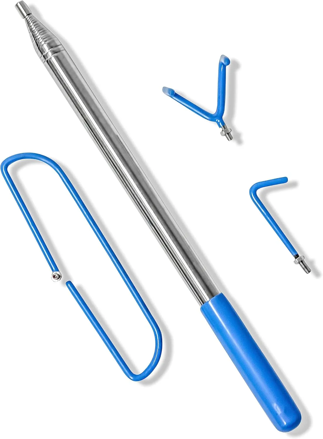 Trademark Innovations Disc Retriever Disc Golf Retriever Pole Telescoping Disc Golf Retriever, Blue