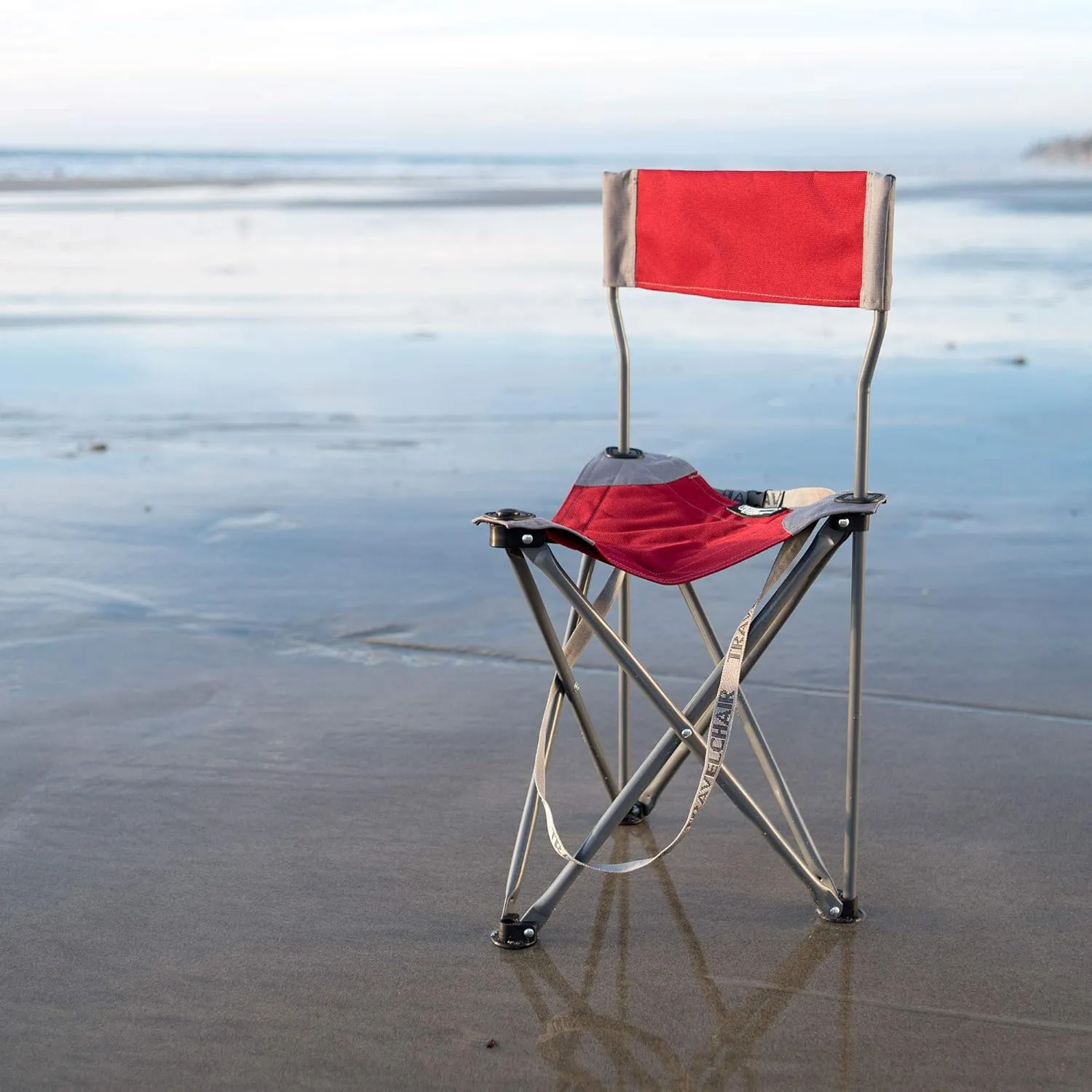 Travel Chair Ultimate Slacker 2.0, Small Folding Tripod Chair with Back for Outdoor Adventures, Portable Stool-Chair