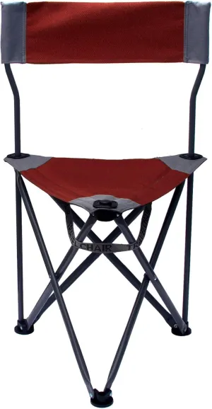 Travel Chair Ultimate Slacker 2.0, Small Folding Tripod Chair with Back for Outdoor Adventures, Portable Stool-Chair
