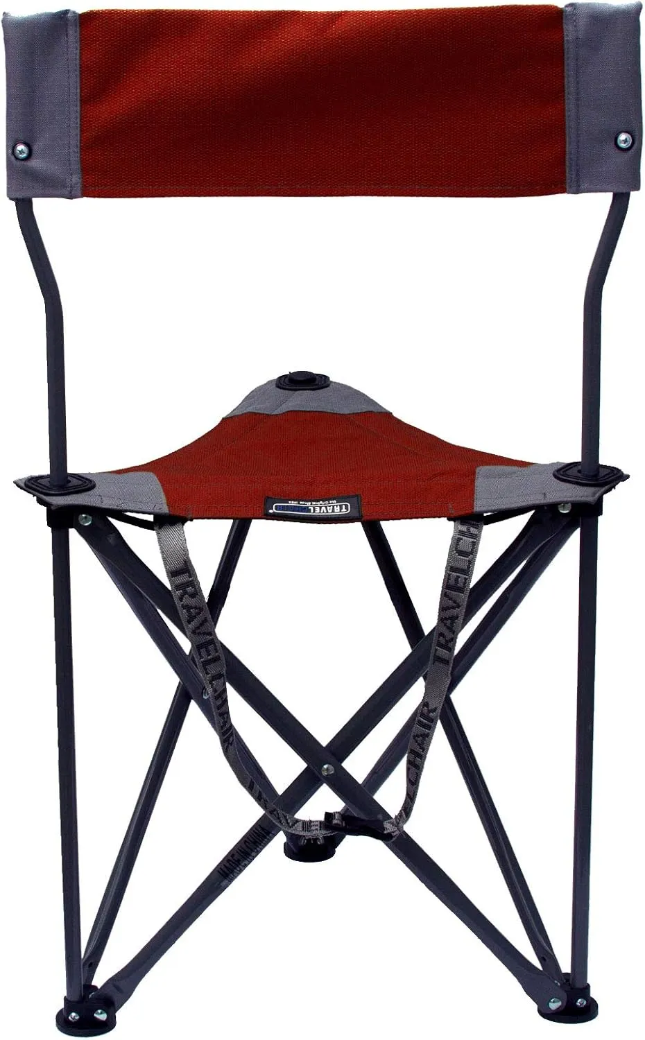 Travel Chair Ultimate Slacker 2.0, Small Folding Tripod Chair with Back for Outdoor Adventures, Portable Stool-Chair