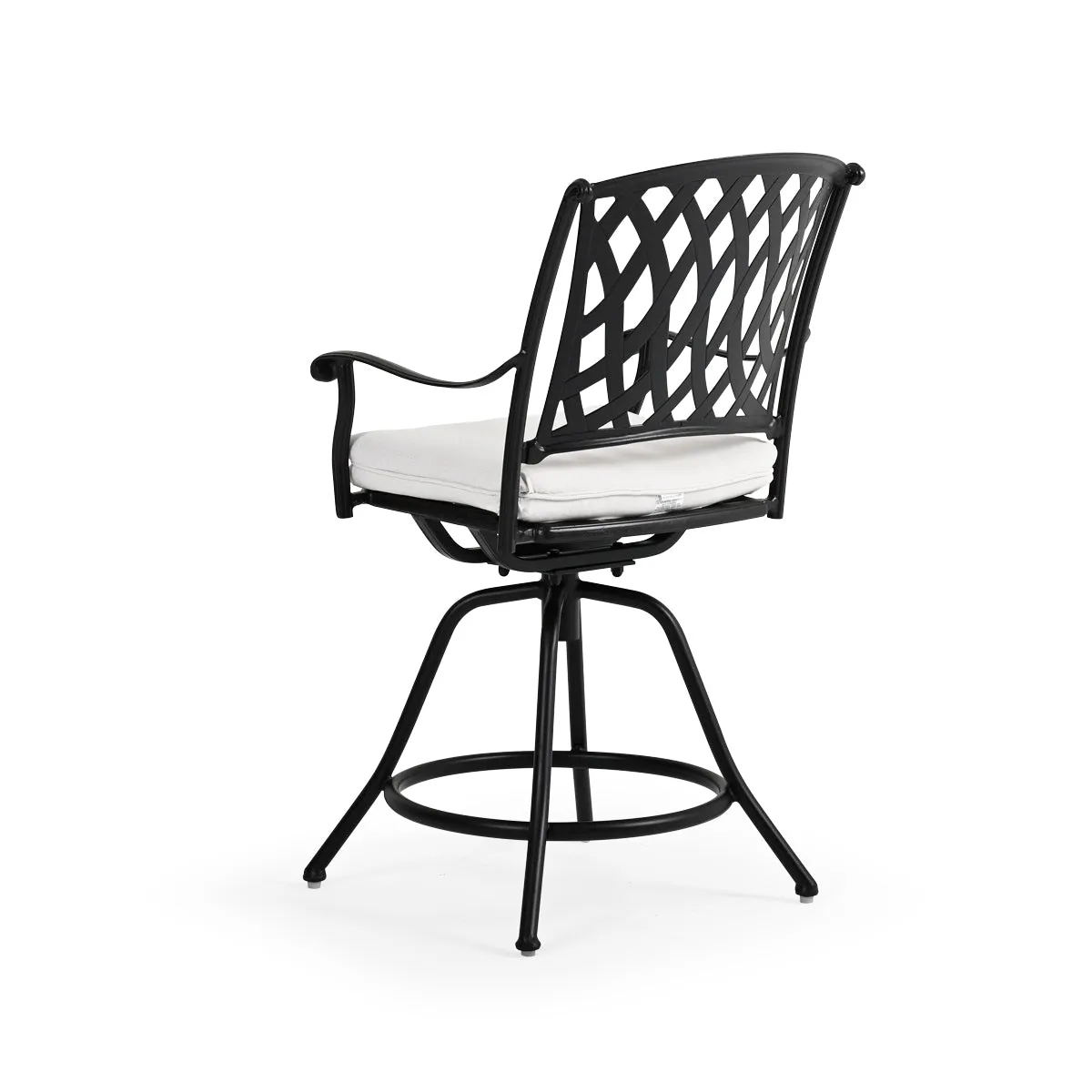 Trellis Outdoor Cast Aluminum Swivel Counter Stool