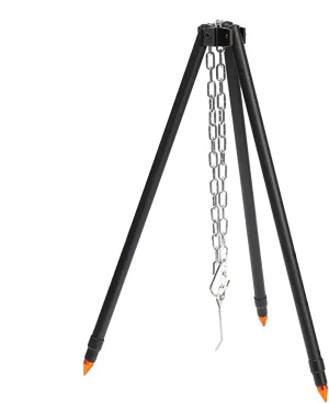 Tripod Grill for Campfire – Grilling Tripod Stand Fire Tripod Heavy Duty, Aluminium Alloy Camping Tripod for Family Outings, Friends Parties, Camping