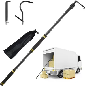 Truck Cargo Grabber, Telescoping Pickup Truck Bed Retriever Tool Black Steel Tube Telescoping 33-74" to Conveniently Store the CAR TRUCK RV Tools to Avoid Climbing Truck Bed Efficient Cargo Retriever