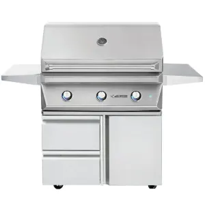Twin Eagles 36-Inch 3-Burner Gas Grill (Optional Sear Zone/Rotisserie) On Deluxe Cart - TEBQ36   TEGB36SD-B