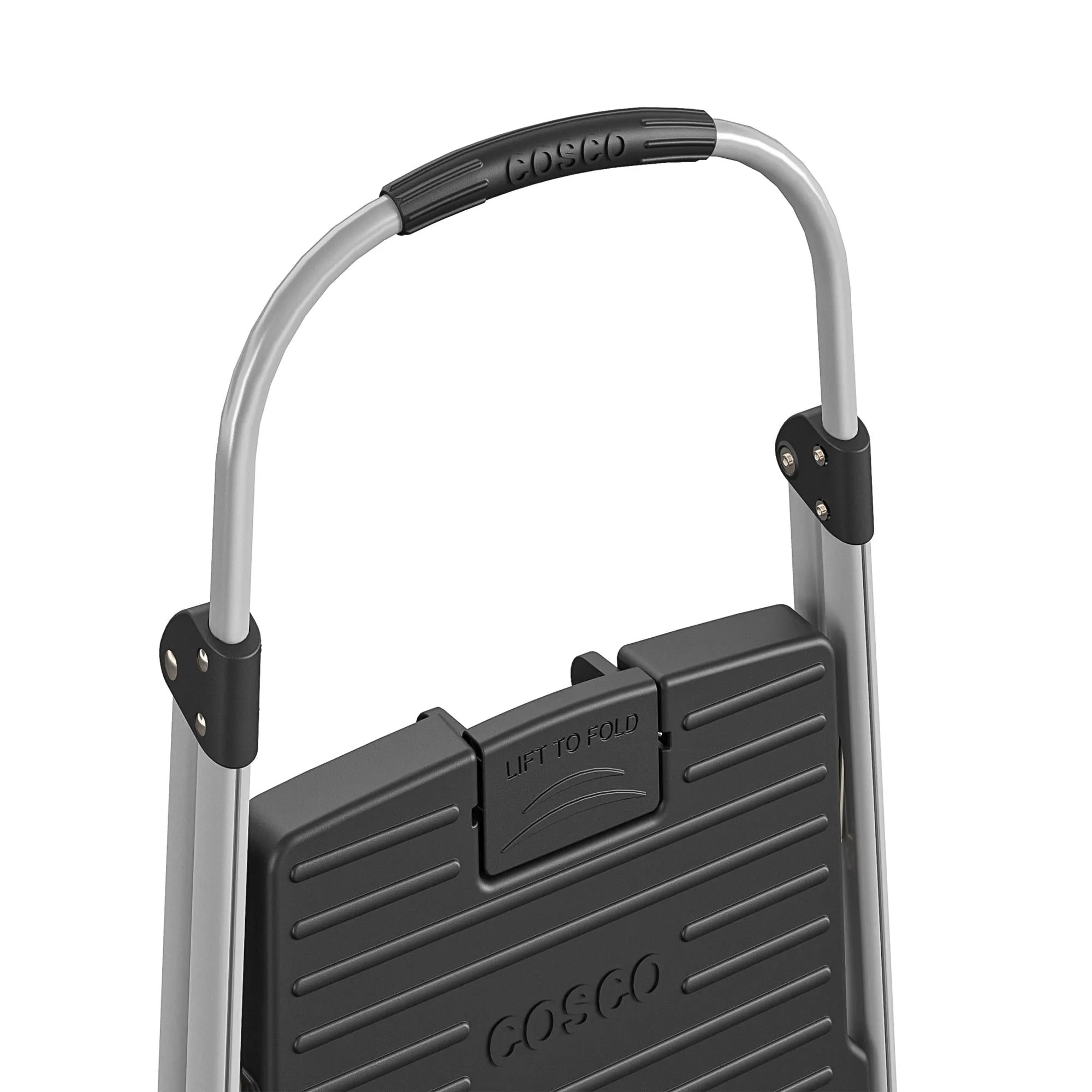 Two-Step Aluminum Step Stool with Plastic Steps