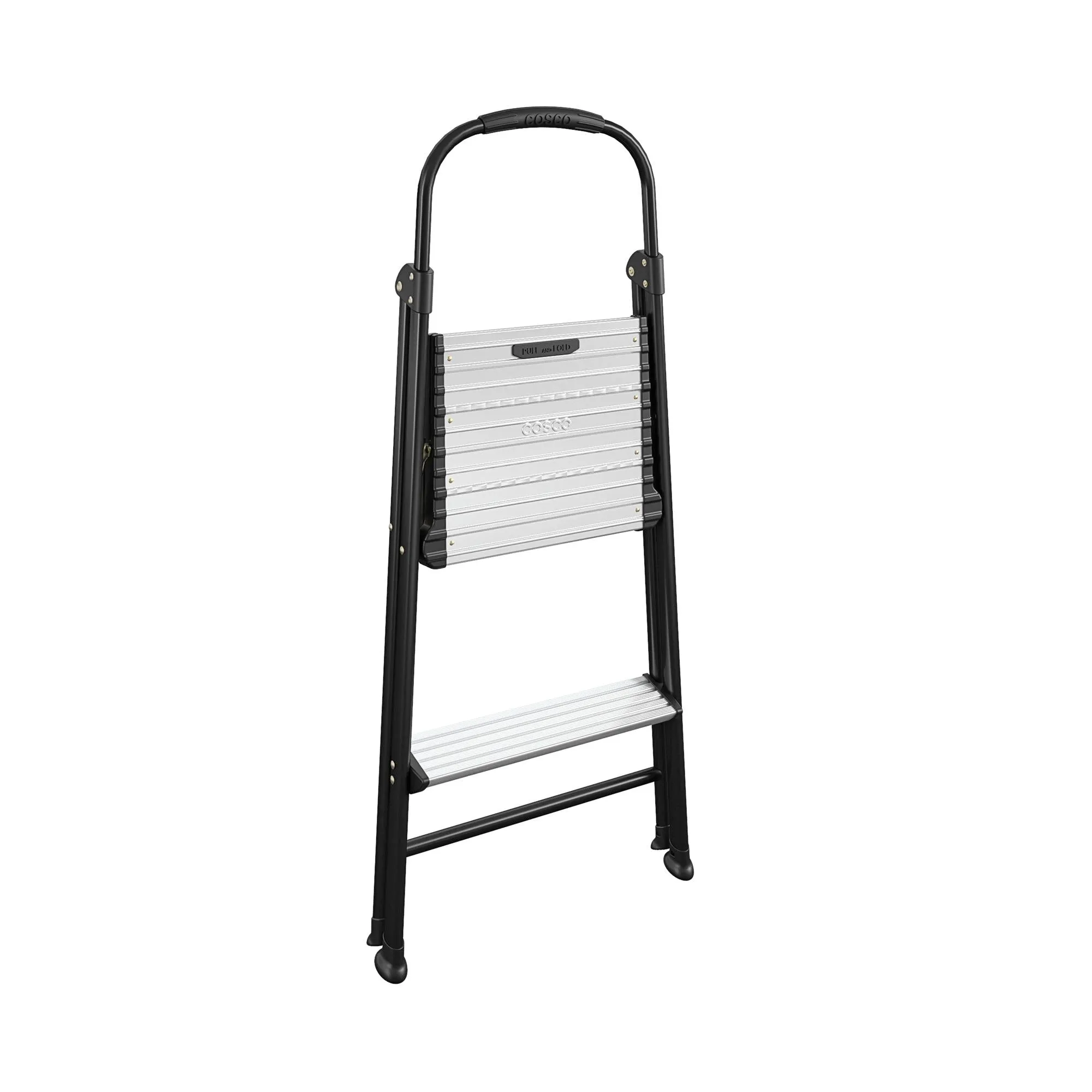 Two-Step Folding Step Stool with Rubber Hand Grip